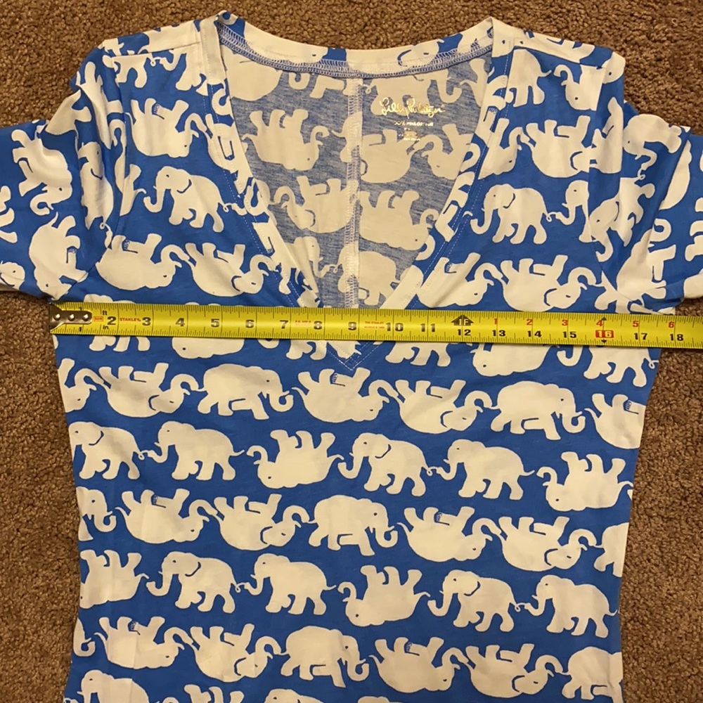 Lilly Pulitzer Blue and White Elephant Dress. - Picture 11 of 13